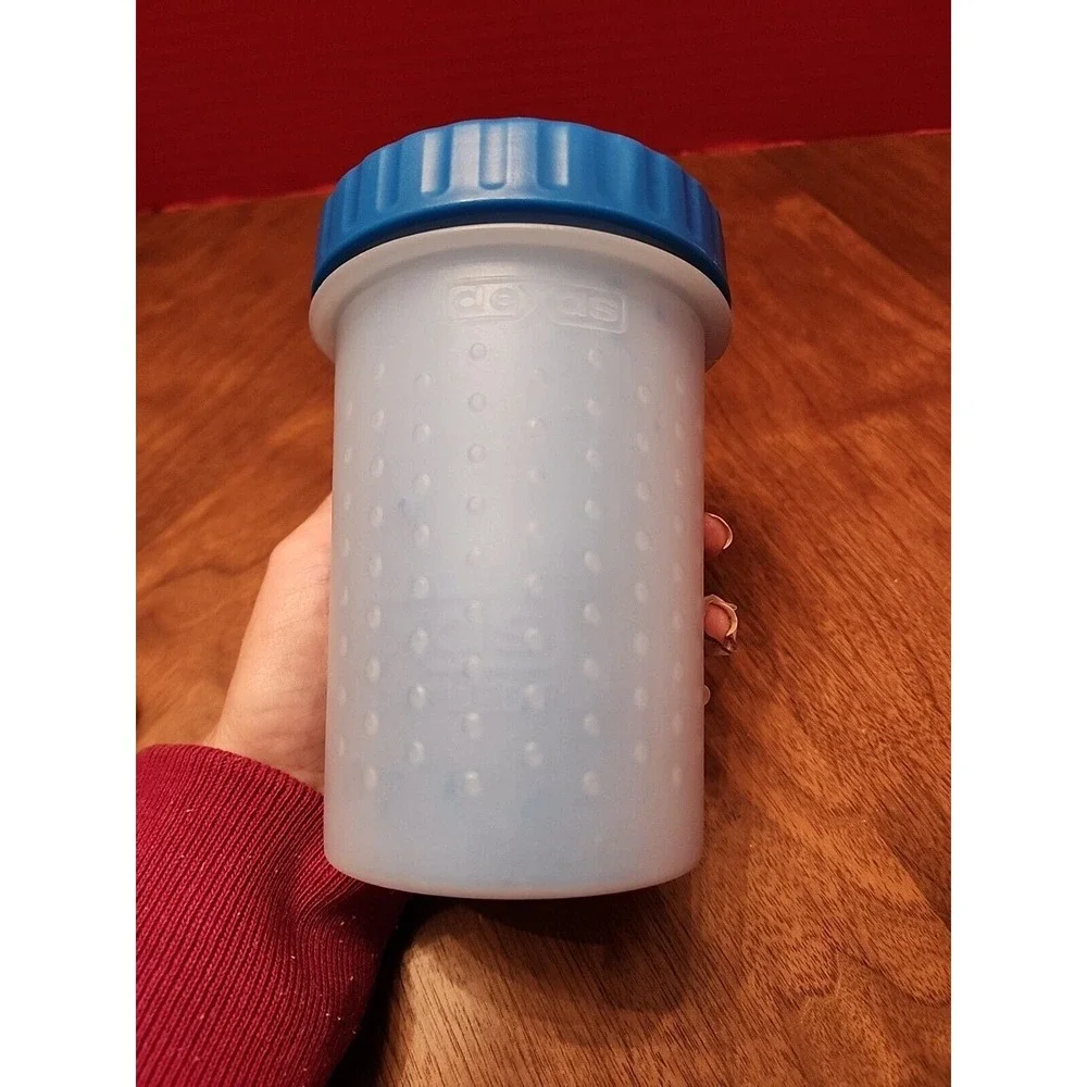 Dexas MudBuster Portable Dog Puppy Paw Cleaner Medium Blue